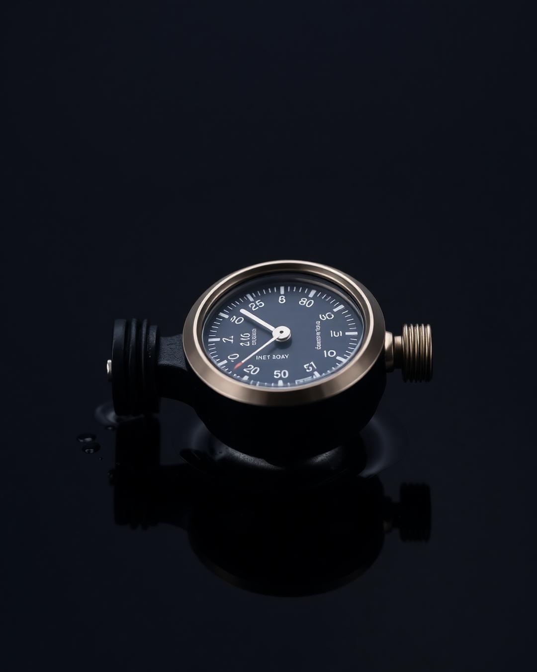 Abyss Gauge, isolated on wet black
