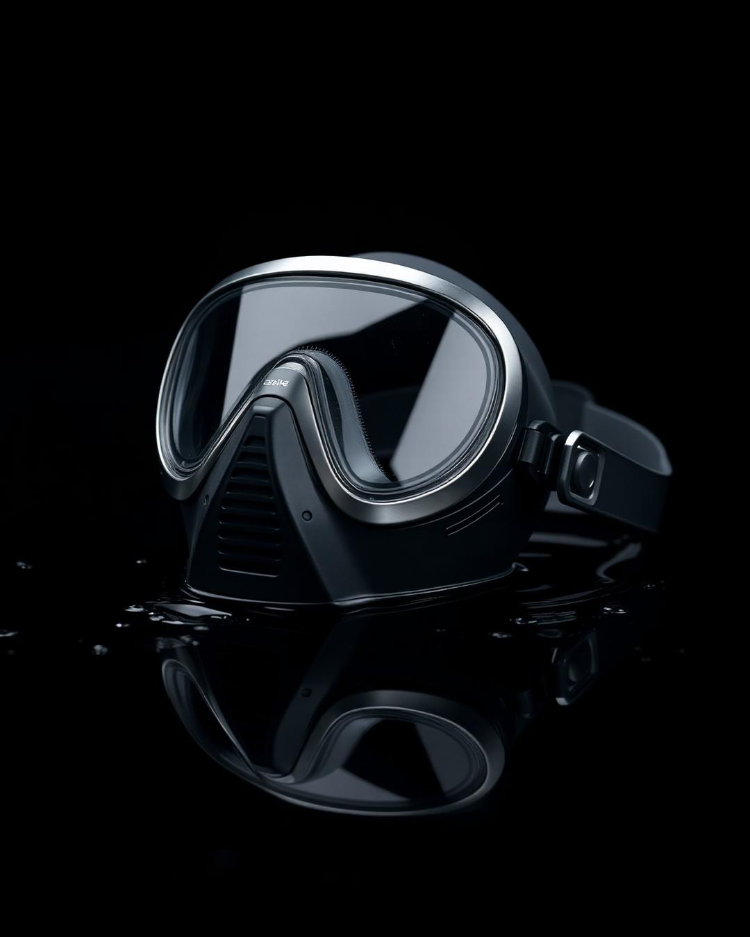 Predator Mask, isolated on wet black
