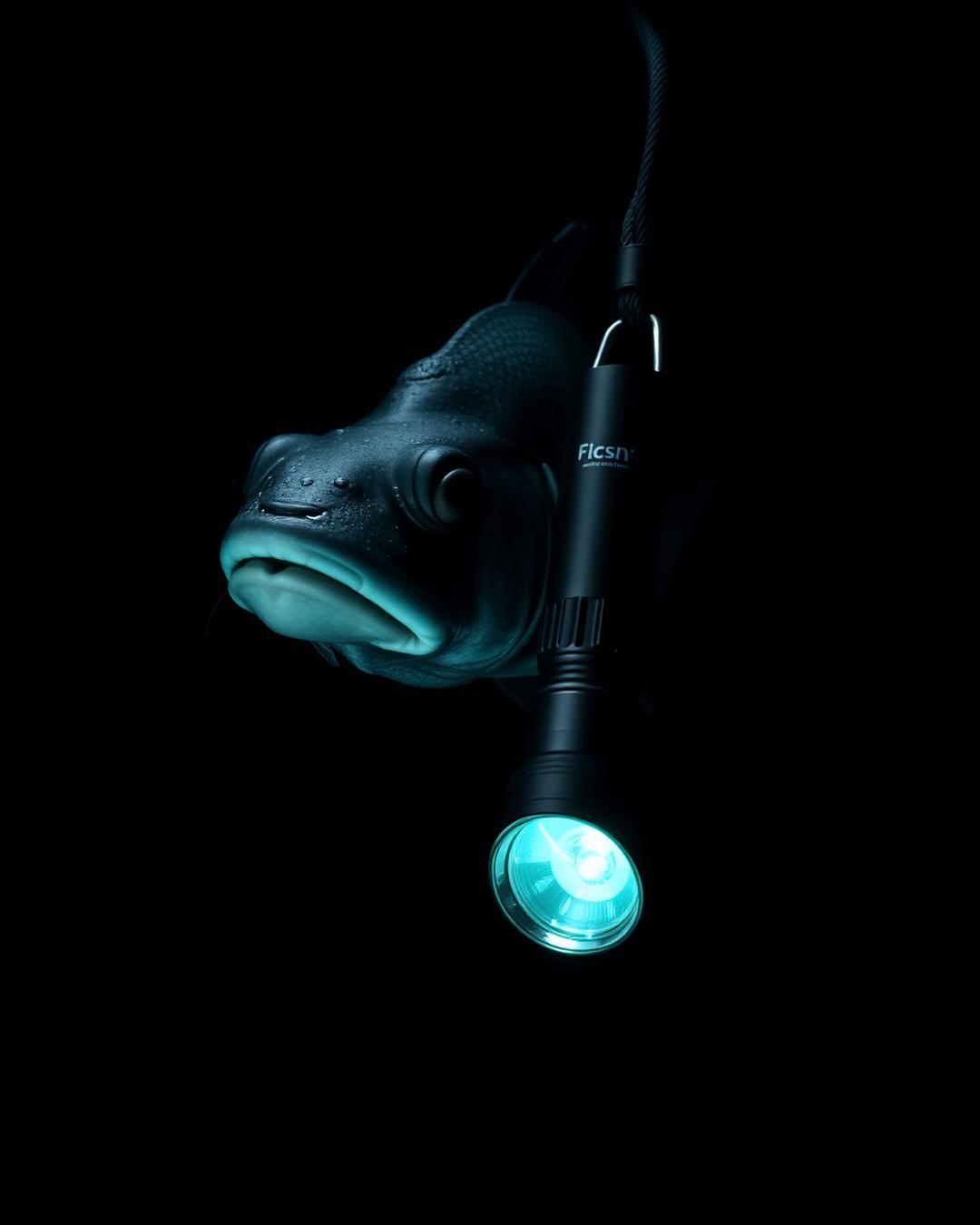 Black anglerfish with the Hadal Torch